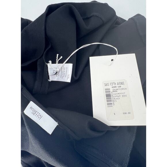 Rosetta Getty Cutout Stretch Jersey Midi Dress In Black - Picture 11 of 16